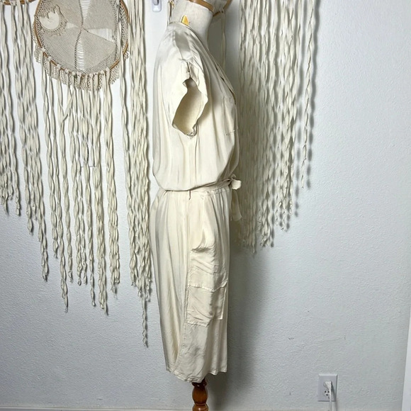Humanoid Cream Shift Dress with Belt Size M - Picture 4 of 7